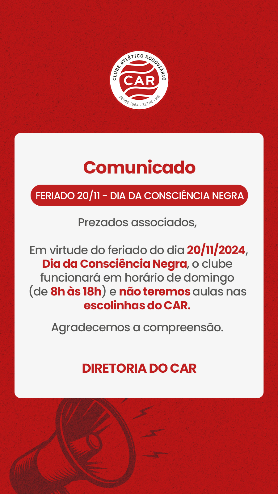 Comunicado 20-11 APP