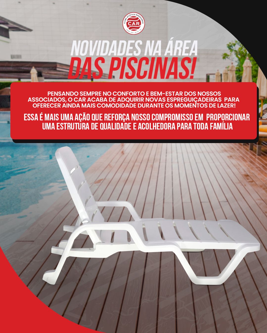 Novidade nas piscinas!